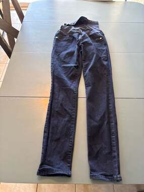 Indigo Blue Maternity Full Belly Over-The-Bump Straight Leg Jeans